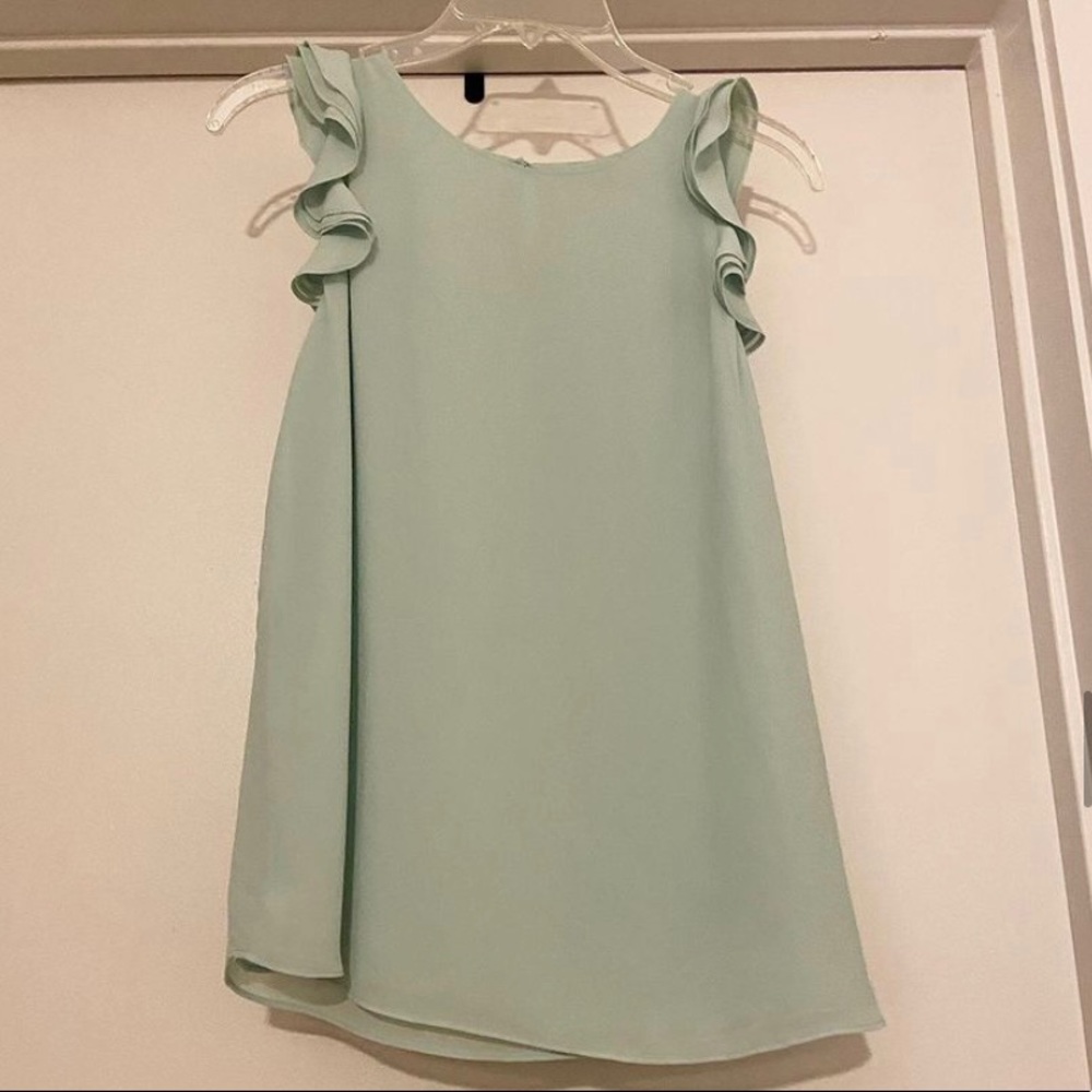 Naked zebra ruffle sleeve top